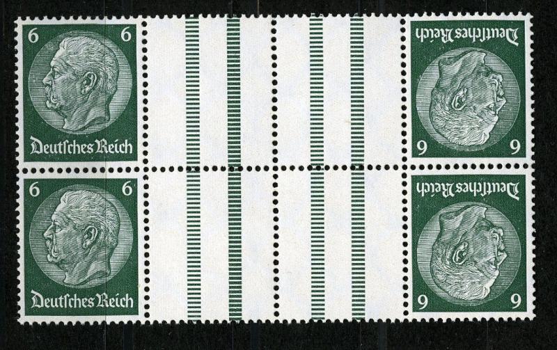 Tete-Beche (Kehrdruck) 1933 Watermark Honey Comb (Waben) Mi. KZ 18 (x2), MNH