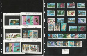 Grenada Stamp Collection on 4 Pages, Mint NH Sets, 1966-1975, JFZ