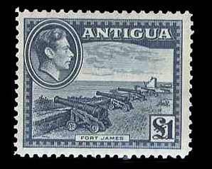 Antigua #84-95 (SG 98-109) Cat$71.30 (for hinged), 1938-51 George VI 1/2p-£1...