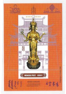 Mongolia 1999 Statue Buddha Buddhism S/S Sc 2364 MNH C5