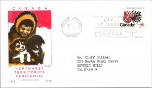 Canada 1970 FDC - Northwest Territories Centennial - Ottawa, Ont - J3976