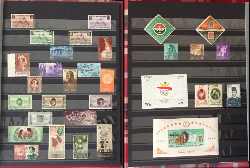 COLLECTION OF MIDDLE EAST COUNTRIES STAMPS IN AN ALBUM - ALL MINT & DIFFERENT