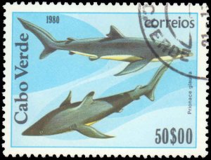 Cape Verde #410-415, Complete Set(6), 1980, Fish, Used, CTO