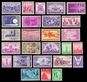 Scott 835-838, 852-858, 894-908 26 Different 1c-5c All Mint F-VF NH Cat $14.40