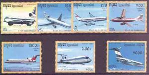 Cambodia 1991 Airplanes perf set of 7 unmounted mint, SG ...