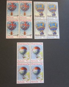 Barbuda Sc 578-580 Flight BLK(4) set MNH