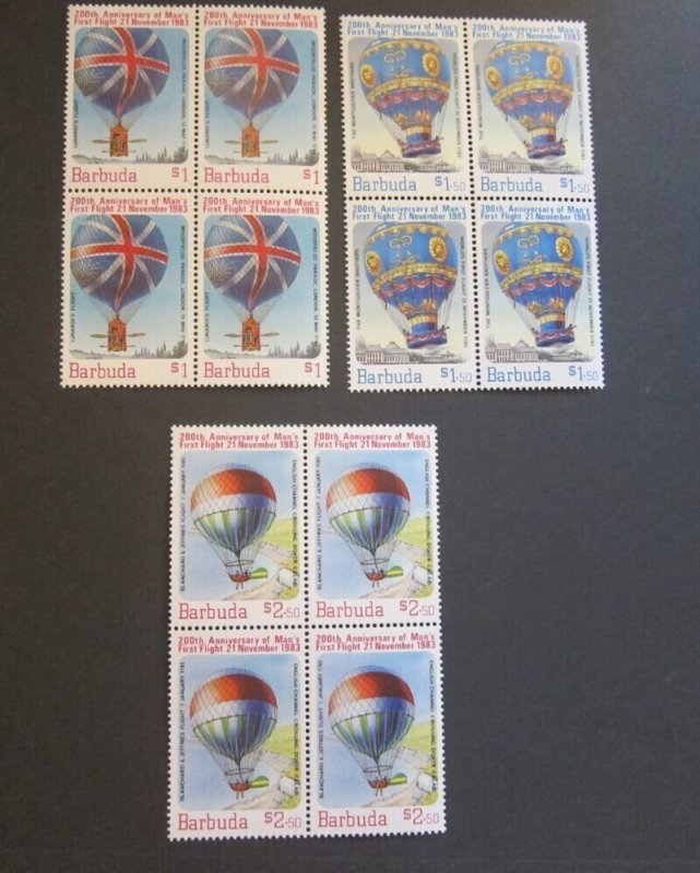 Barbuda Sc 578-580 Flight BLK(4) set MNH