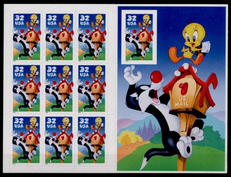 USA 3204 MNH Sylvester & Tweety, Cartoons