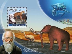 GUINEA BISSAU 2007 SHEET DARWIN PREHISTORIC ANIMALS