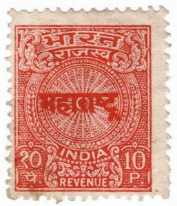 (I.B) India Revenue : Duty Stamp 10p (Gujarat)