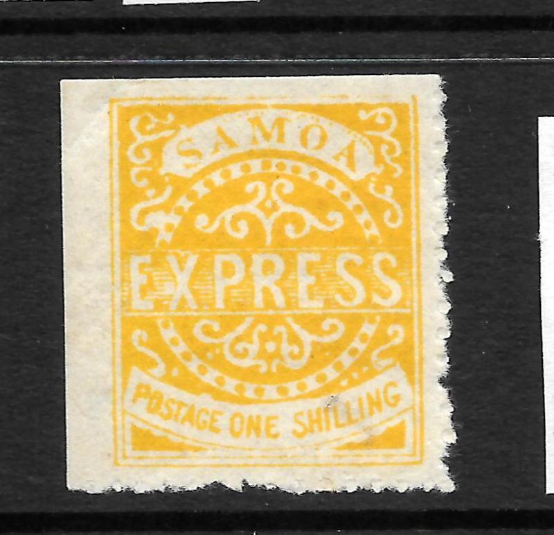 SAMOA  1877-80 1/-  ORANGE YELLOW   EXPRESS   MLH   SG 7c