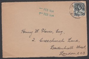 002813/ Gold Coast KG5 Cover Front 2d Rate to London