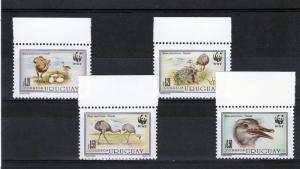 Uruguay WWF 1993 Rhea Americana set (4) perf.MNH Sc 1509/12