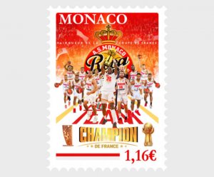 2023 Monaco AS Monaco Basket is champion of France (Scott NA) MNH