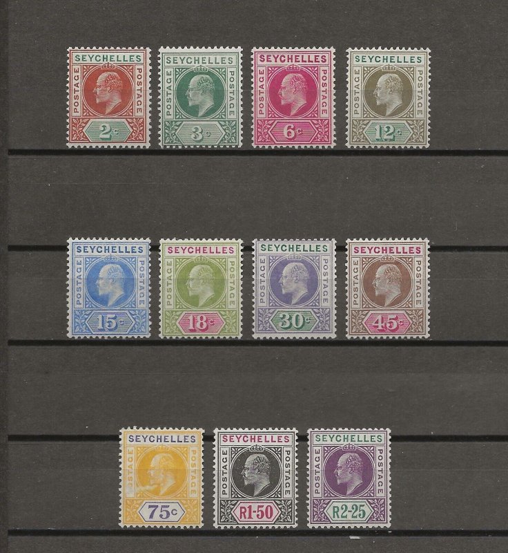 SEYCHELLES 1903 SG 46/56 MINT Cat £130