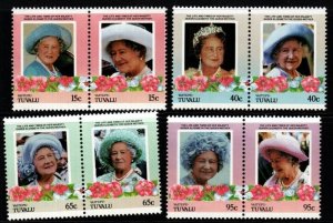 TUVALU-VAITUPU Sc51/4 1985-86 QUEEN MOTHER MNH