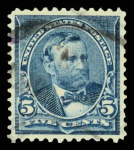 United States #281 Used  extremely fine   Cat$2 1898, 5¢ dark blue