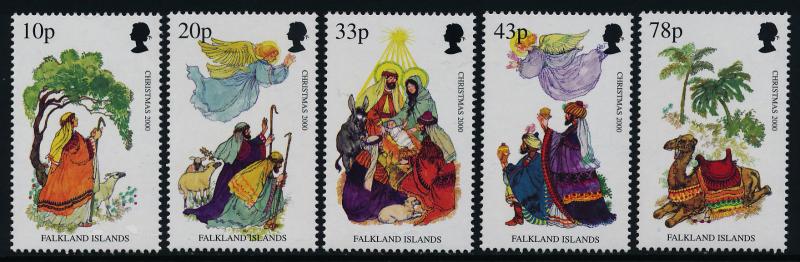 Falkland Islands 771-5 MNH Christmas, Angels, Nativity, Animals