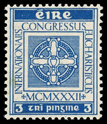 IRELAND Sc 86 Mint VLH  - 1932 3p - Eucharistic Cong