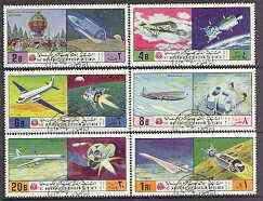 Yemen - Royalist 1970 History of Flight perf set of 6 ver...