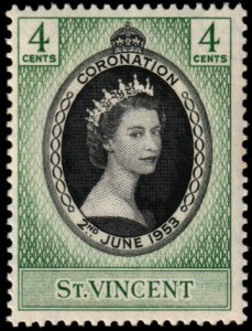 ✔️ SAINT VINCENT 1953 - CORONATION - SC.  185 MNH ** [5CW2]