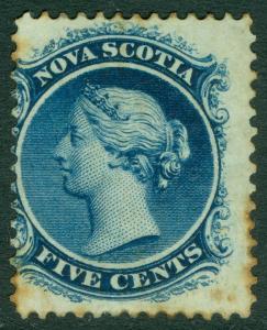 EDW1949SELL : NOVA SCOTIA 1860-63 Sc #10 Mint, part Original Gum. Toned Cat $400