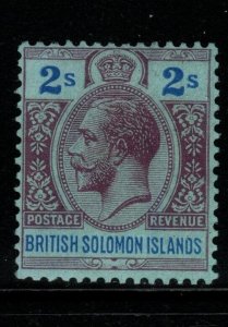 BRITISH SOLOMON IS. SG49 1927 2/= PURPLE & BLUE/BLUE MTD MINT