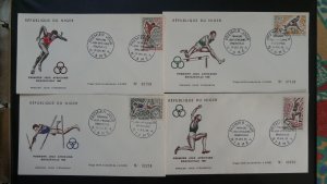 sport Brazzaville African games set of 4 FDC Niger 1965