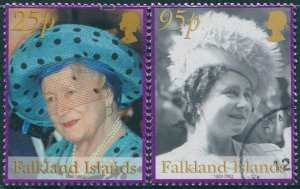 Falkland Islands 2002 SG932-934 Queen Mother FU