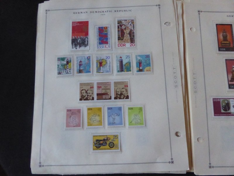 Germany and Area 1975-1977 Mint/Used Stamp Collection on Scott Int Album Pages