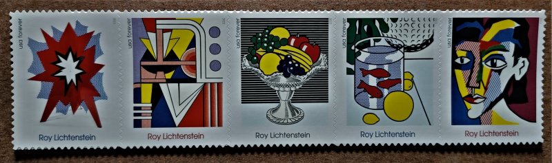 United States #5788-5792 (63c) Roy Lichtenstein MNH strip of 5 (2023)