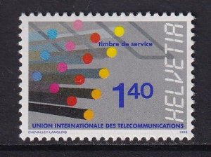 Switzerland for ITU   #10O14  MNH 1988  fibre optics