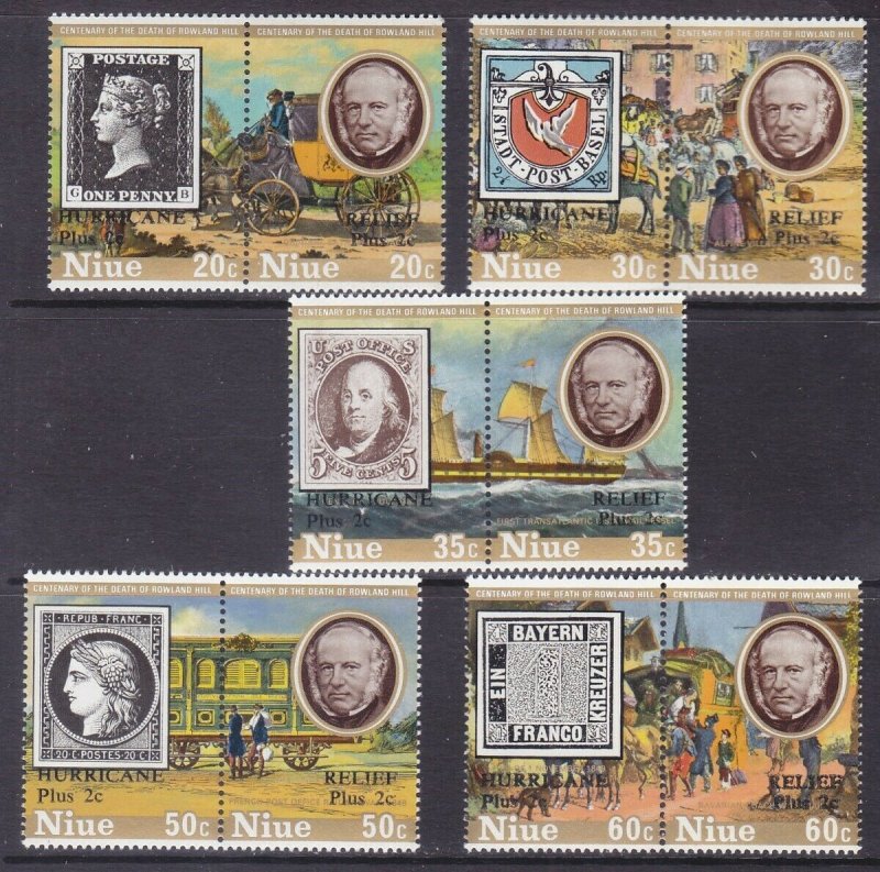 Niue 241-45 MNH 1979 Sir Rowland Hill Stamp on Stamp Set of 5 Very Fine