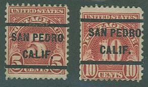 USA SC#J83, 84a Postage Due,5c & 10c with Pre-cancel