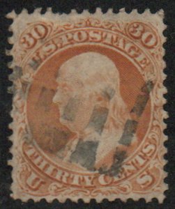 USA 71 VF, fancy cork cancel, nice color! Retail $250