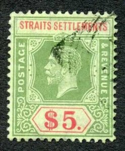 Straits Settlements SG212d Five Dollars Die II Cat 95 Pounds