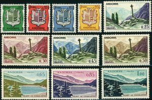 Andorra French Administration #143-153 Postage Stamps Europe 1961 Mint LH OG