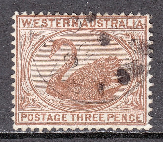 Western Australia - Scott #53 - Used - Perf crease LR corner - SCV $4.50