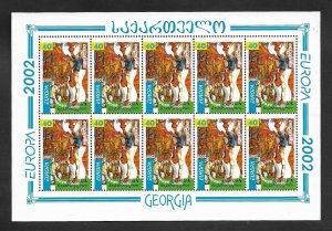 SE)2002 GEORGIA, CIRCUS SERIES, EUROPE ISSUE, SS, MNH