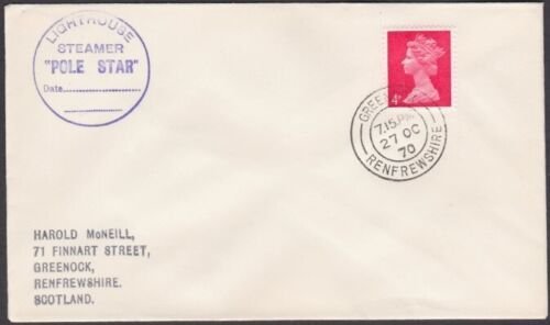 GB SCOTLAND 1963 Greenock cover - LIGHTHOUSE STEAMER POLE STAR cachet.......x962 