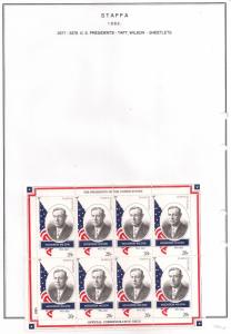 SCOTLAND - STAFFA - 1982 - US President, Wilson - Perf 8v Sheet - MLH