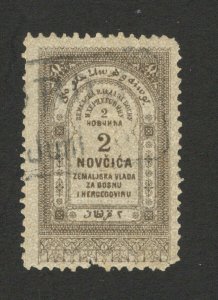 BOSNIA -AUSTRIA-ÖSTERREICH- Bosnia Herzegovina -USED OLD REVENUE STAMP,  2 nov..
