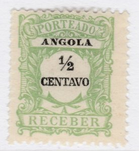 Portugal Angola Postage Due 1904 1/2r MH* Stamp A21P10F4873-