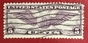 1931 US Scott C16 used 5 cent Winged globe Lot 1108