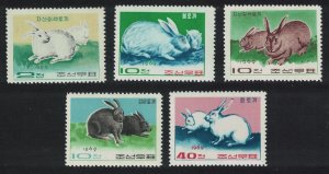 Korea Rabbits 5v 1969 MNH SG#N889-N893