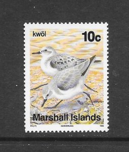 BIRDS - MARSHALL  ISLANDS #348 SANDERLING MNH