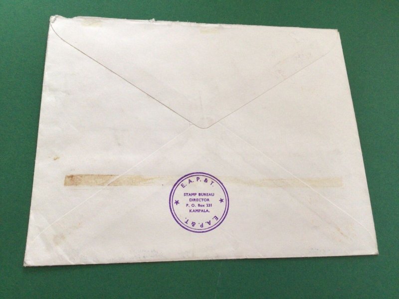Jamaica commonwealth games 66 registered Kampala  airmail postal cover Ref 61752