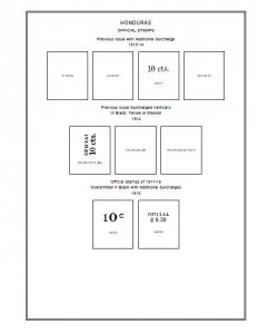 PRINTED HONDURAS [CLASS.] 1865-1940 STAMP ALBUM PAGES (48 pages)