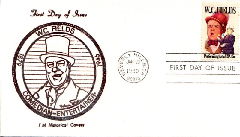 #1803 W. C. Fields TM Historical FDC