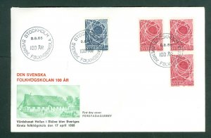 Sweden. FDC. 1968.  Cachet, The People's College 100 Year. Engr: M. Franzen